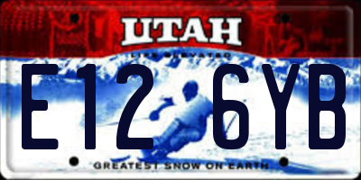 UT license plate E126YB