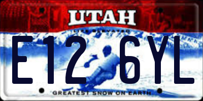 UT license plate E126YL