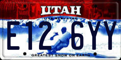 UT license plate E126YY