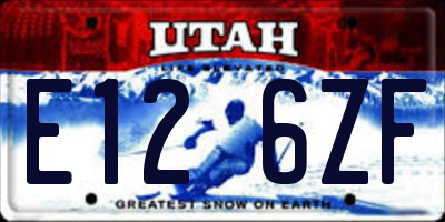 UT license plate E126ZF