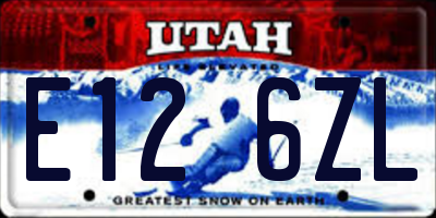 UT license plate E126ZL