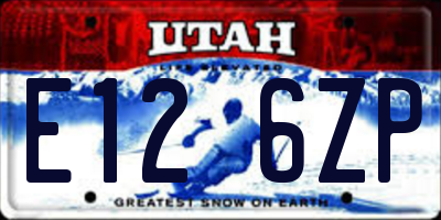 UT license plate E126ZP