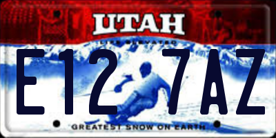UT license plate E127AZ