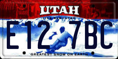 UT license plate E127BC