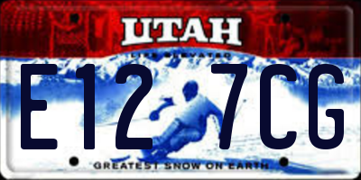 UT license plate E127CG