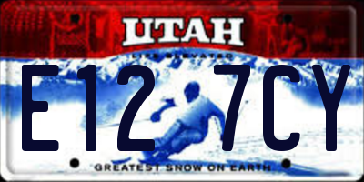 UT license plate E127CY