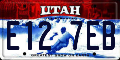 UT license plate E127EB
