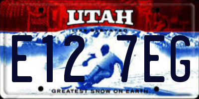 UT license plate E127EG