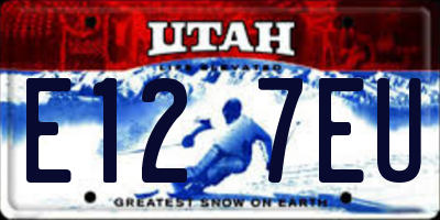 UT license plate E127EU