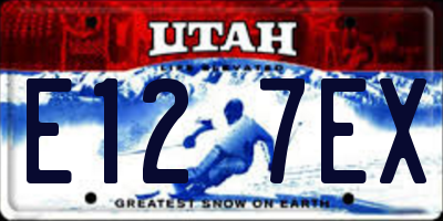 UT license plate E127EX