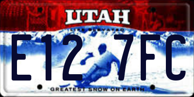 UT license plate E127FC