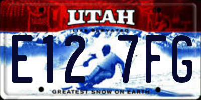 UT license plate E127FG