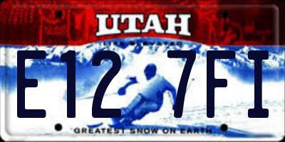 UT license plate E127FI