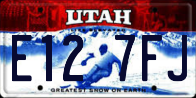 UT license plate E127FJ