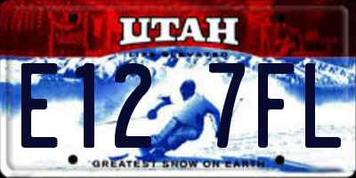UT license plate E127FL
