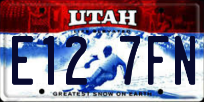 UT license plate E127FN