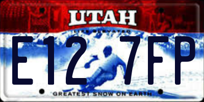 UT license plate E127FP