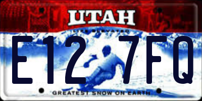 UT license plate E127FQ