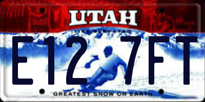 UT license plate E127FT