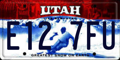 UT license plate E127FU