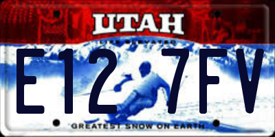 UT license plate E127FV