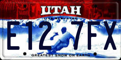UT license plate E127FX