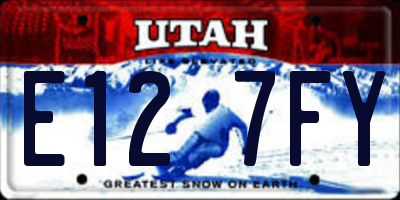 UT license plate E127FY