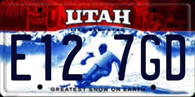 UT license plate E127GD