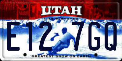 UT license plate E127GQ