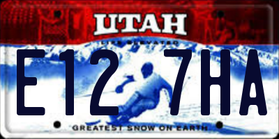 UT license plate E127HA