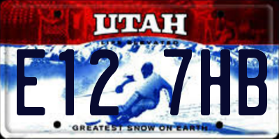 UT license plate E127HB