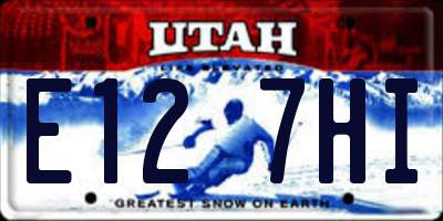 UT license plate E127HI