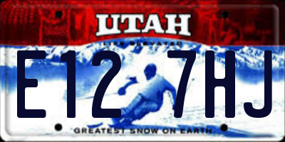 UT license plate E127HJ