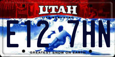 UT license plate E127HN