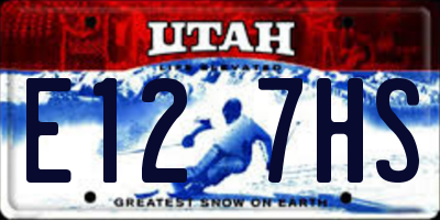 UT license plate E127HS