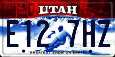 UT license plate E127HZ