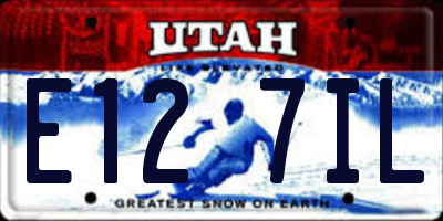 UT license plate E127IL