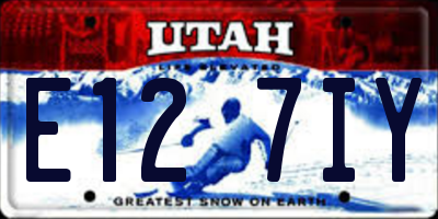 UT license plate E127IY