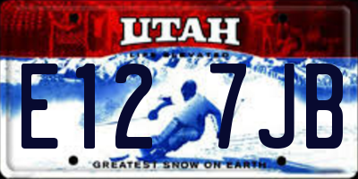 UT license plate E127JB