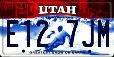 UT license plate E127JM