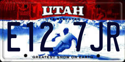 UT license plate E127JR