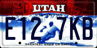 UT license plate E127KB