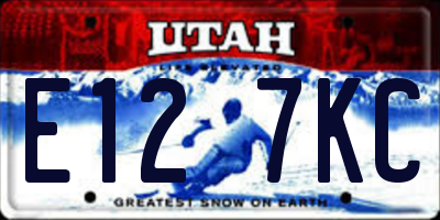 UT license plate E127KC