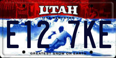 UT license plate E127KE