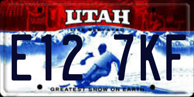 UT license plate E127KF