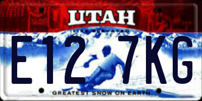 UT license plate E127KG