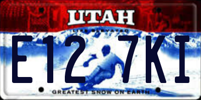 UT license plate E127KI