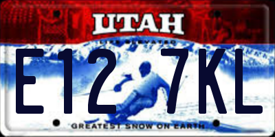 UT license plate E127KL