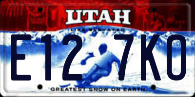 UT license plate E127KO