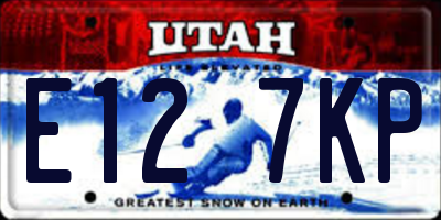 UT license plate E127KP